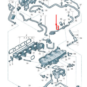 AUDI A4 Avant B8 Fuel Line 06H133681A ORIGINAL