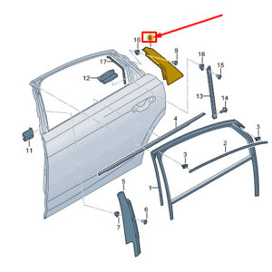 AUDI A8 D5 Rear Right Door C-Pillar Trim 4N48399045FQ ORIGINAL