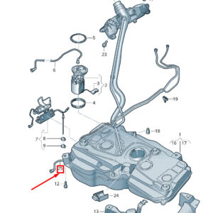 AUDI Q3 F3 Fuel Tank Breather Line 5QF201160J ORIGINAL