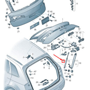 AUDI Q5 FY Rear Tailgate Gas Filled Strut 80A827552D ORIGINAL