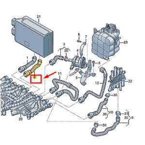AUDI E-TRON GT Coolant Hose With Quick Release Coupling 9J1121625 ORIGINAL