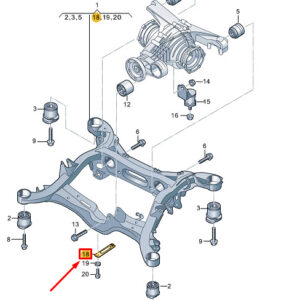 AUDI A8 D5 Rear Support Frame Cross Support 4N6511443 ORIGINAL