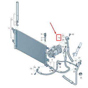 AUDI A6 C8 A/C Refrigerant Line 4K0816743BG ORIGINAL