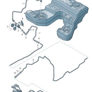AUDI Q7 4M Fuel Line 4M0261491P ORIGINAL