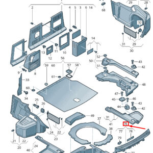 AUDI A8 4H Rear Cross Panel Trim 4H0863471B 4PK 4H0863471B4PK ORIGINAL