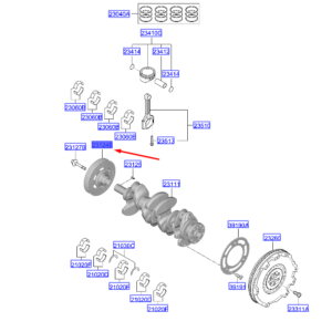 HYUNDAI i20 MK3 Crankshaft Damper Pulley 231242M700 ORIGINAL