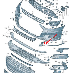 AUDI A8 4N Front Right Headlight Washer Cover Bracket 4N0955460 ORIGINAL
