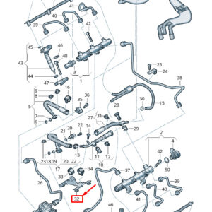 AUDI Q7 4M Fuel Line Retainer 059130381AE ORIGINAL