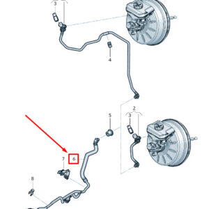 AUDI RSQ8 Vacuum Hose With Non-Return Valve 4M0611931BG ORIGINAL