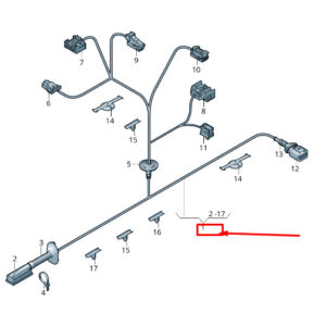 AUDI RS3 Rear Door Wiring Set 8V4971687C ORIGINAL
