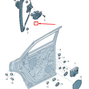 AUDI RS3 Rear Left Door Window Control Motor 5Q0959407A04 ORIGINAL