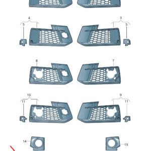 AUDI Q7 4M Front Right Bumper End Cap 4M0807152C 9B9 4M0807152C9B9 ORIGINAL