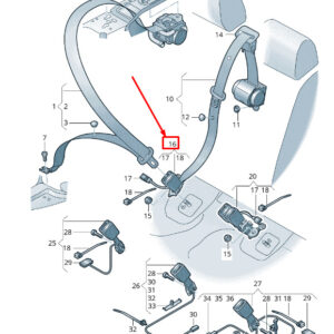 AUDI Q5 FY Rear Right Seat Buckle 80A857740CMNB 80A857740C MNB ORIGINAL