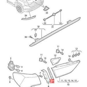 AUDI Q3 F3 Sportback Rear Right Taillight Trim 83A945256 ORIGINAL