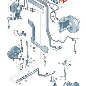 AUDI A3 Sportback 8P Brake Pipes Cover RHD 3C2611716 ORIGINAL