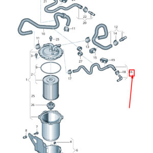AUDI Q7 4M Fuel Return Line 4M0201219C ORIGINAL
