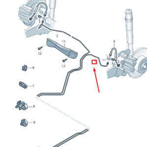 AUDI TT FV Brake Line From Connecting Piece To Brake Hose 8S0614741H ORIGINAL