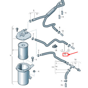 AUDI Q3 8U Fuel Line 7N0130307D ORIGINAL