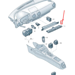 AUDI A3 Sportback 8V Instrument Panel Switch Mounting 8V0941567A5PR ORIGINAL