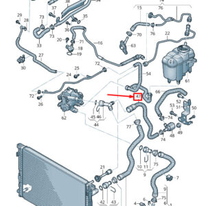 AUDI A4 Avant B9 Coolant Hose With Quick Release Coupling 8W0122073H ORIGINAL