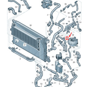 AUDI A6 C8 Engine Coolant Hose 4K0122157C ORIGINAL