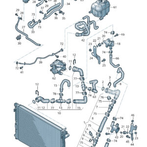 AUDI A4 Avant B9 Engine Coolant Feed Pipe 06L121497AA ORIGINAL