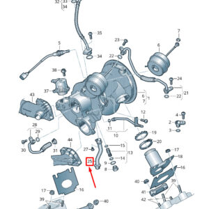 AUDI Q7 4M Turbocharger Oil Return Line 06M145736F ORIGINAL