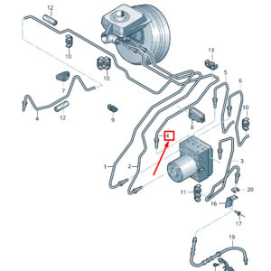 AUDI A4 Avant B8 Brake Pipe From Hydraulics To Brake Hose 8T0614724A ORIGINAL