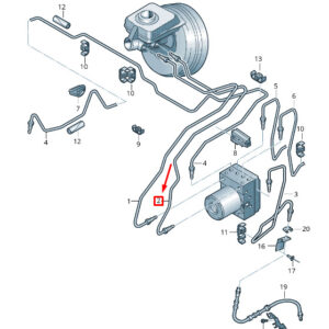AUDI A4 Avant B8 Brake Line LHD 8K1614706F ORIGINAL