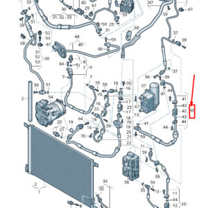 AUDI Q7 4M A/C Refrigerant Line 4M0816732G ORIGINAL