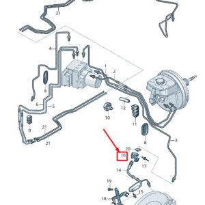 AUDI A8 4N Front Left Brake Hose Retainer 4N0611845E ORIGINAL