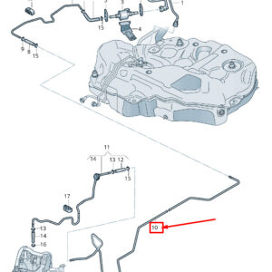 AUDI A4 Avant B9 Fuel Line 8W0261529G ORIGINAL