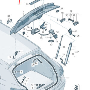AUDI Q2 GA Rear Licence Plate Trim 81A8271139B9 ORIGINAL