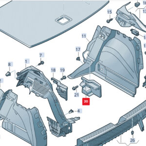 AUDI A1 GB Rear Luggage Compartment Floor Bracket 82A863424 ORIGINAL