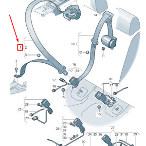 AUDI Q5 FY Rear Seatbelt 80A857805GLE 80A857805 GLE ORIGINAL