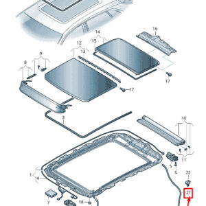 AUDI E-TRON GE Rear Sunroof Drain Hose 4KE877203A ORIGINAL