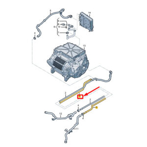 AUDI Q4 E-Tron Engine Coolant Pipe 1EA121064 ORIGINAL