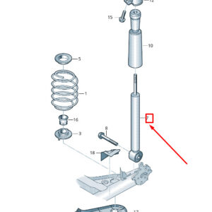 AUDI Q2 GA Rear Gas Shock Absorber 5Q0513049FN ORIGINAL