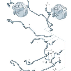 AUDI A6 C8 Brake Vacuum Hose With Non-Return Valve RHD 4K2611931AA ORIGINAL
