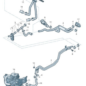 AUDI A6 Avant C7 Engine Coolant Hose 4G1265347AG ORIGINAL