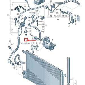 AUDI A3 Sportback 8V A/C Refrigerant Line 5Q0816721T ORIGINAL