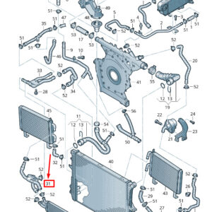 AUDI Q7 4L Coolant Hose With Valve 4L0121081B ORIGINAL