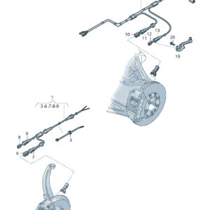 AUDI A8 4N Rear Right Wheel Speed Sensor Wiring Set 4N0972256 ORIGINAL
