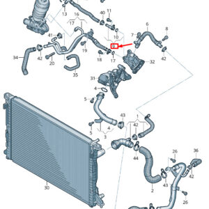 AUDI Q5 FY Engine Coolant Hose Connector Union 059121147F ORIGINAL