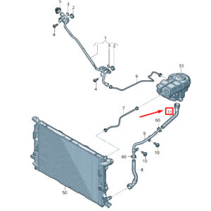 AUDI A6 Allroad 4G Engine Coolant Hose 4G0122109AA ORIGINAL
