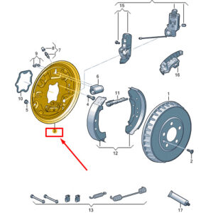 AUDI Q4 E-Tron Rear Right Brake Backing Plate 1EA609426A ORIGINAL