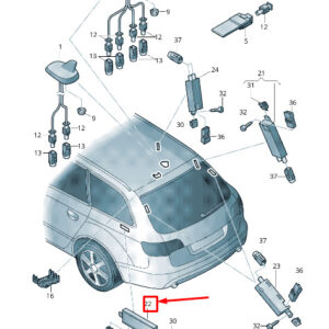 AUDI A4 Avant B8 Rear Left Antenna Amplifier 8K9035225C ORIGINAL