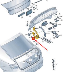 AUDI A3 Sportback 8Y Rear Left Side Bootlid Hinge 8Y5827301C ORIGINAL