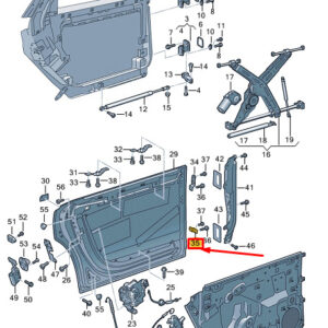 AUDI A8 D5 Rear Center Door Shell Bracket 4N6839957 ORIGINAL