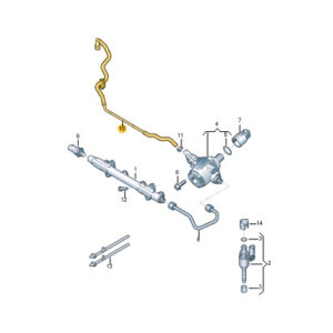 AUDI A1 Sportback GB Fuel Feed Line 04C133723CT ORIGINAL